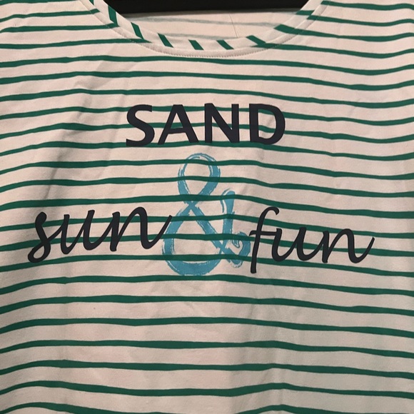 💚Zenergy Sand Sun & Fun 3/4 Sleeve top. Vivid Geen. Size 3 (16-18). NWT - Picture 10 of 13